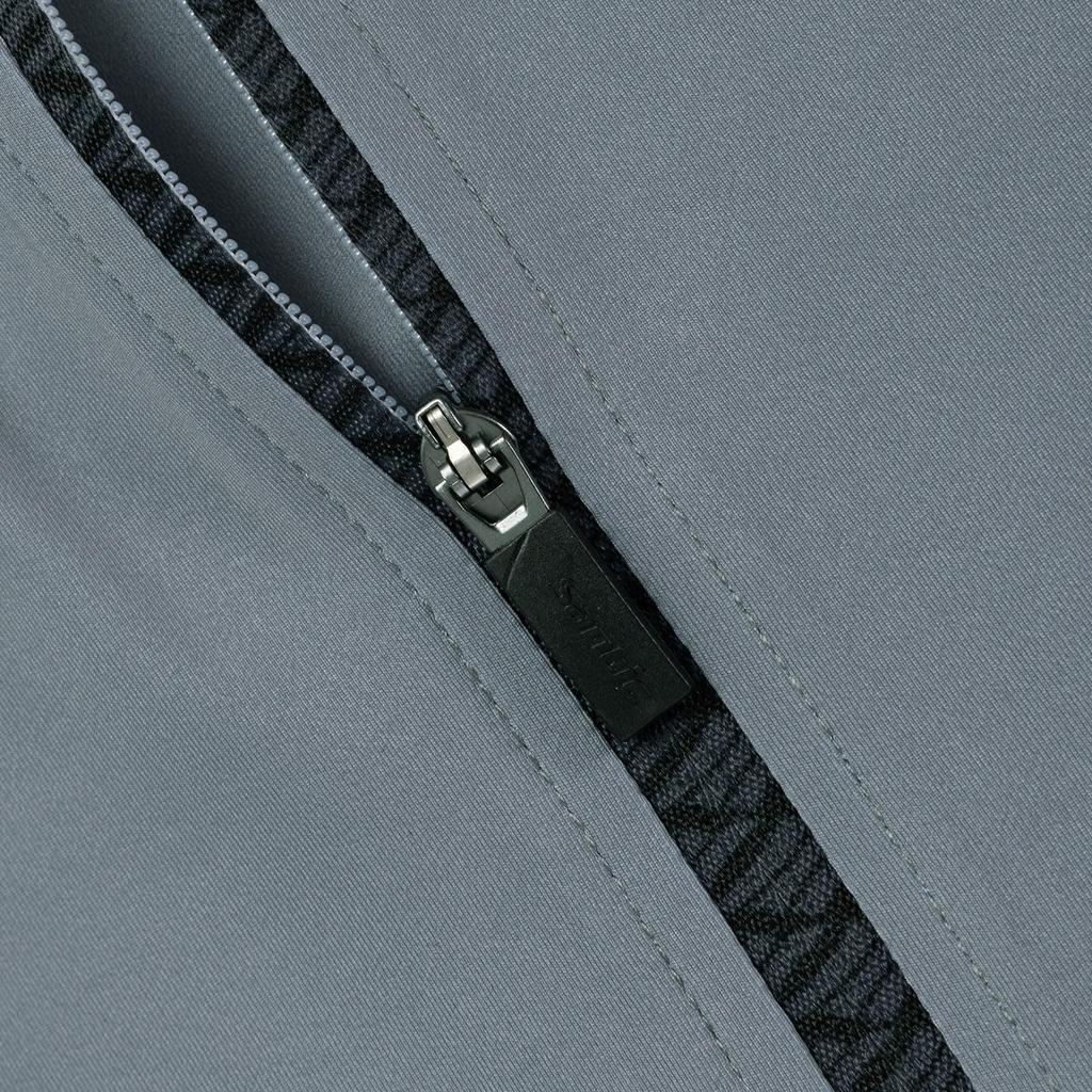 Santic Men's Short Sleeve Cycling Jersey, Spring/Summer, Lightweight, with Back Pocket, Breathable and Quick-Drying, Gray, Size S