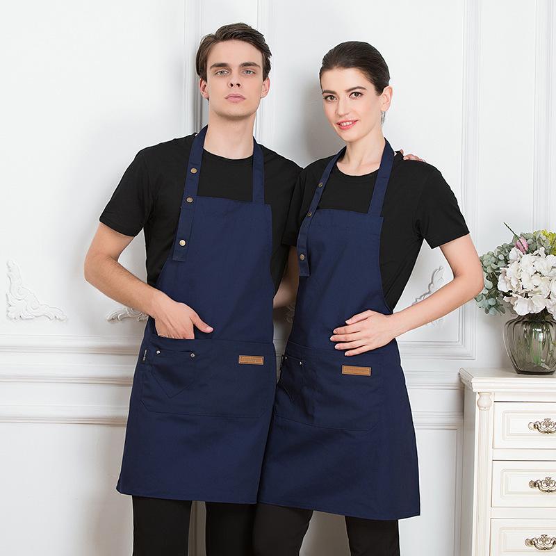 Custom Printed Tie-Waist Apron for Cafes and Milk Tea Shops