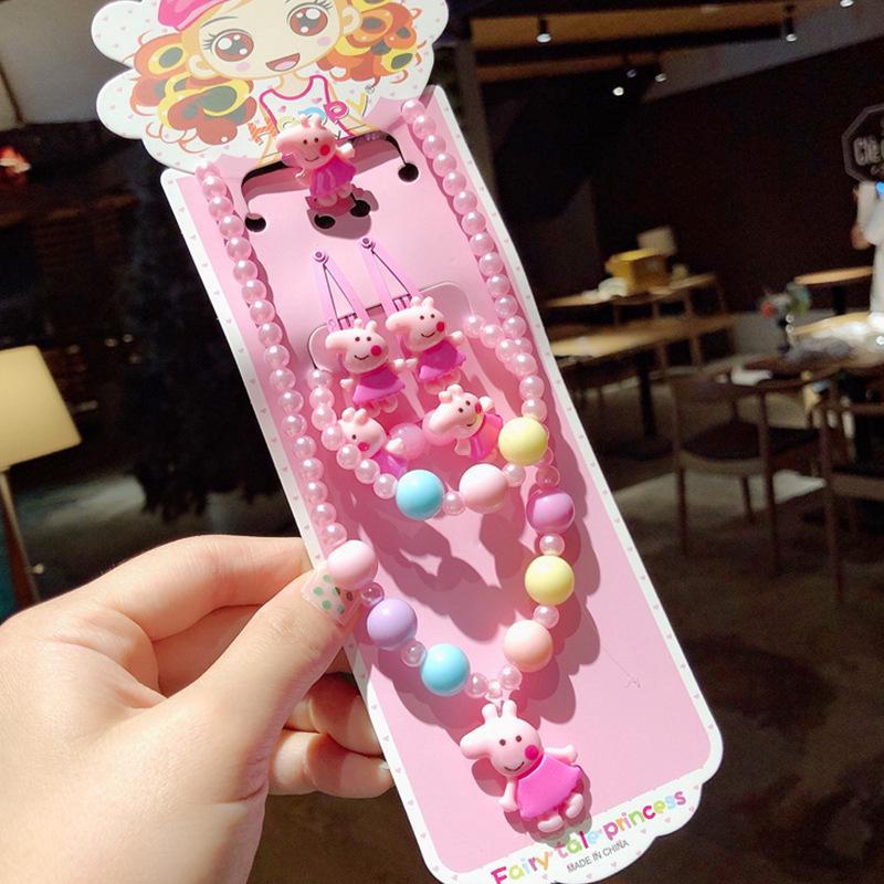 Coffret Cadeau Bijoux de Princesse pour Filles: Collier, Bracelet, Bague, Pince et Attache Cheveux