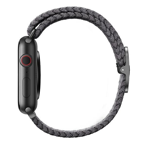 Uniq Pasek Aspen Apple Watch 40/38/41Mmseries 1/2/3/4/5/6/7/8/9/Se/Se2 Braided Szary/Granite Grey