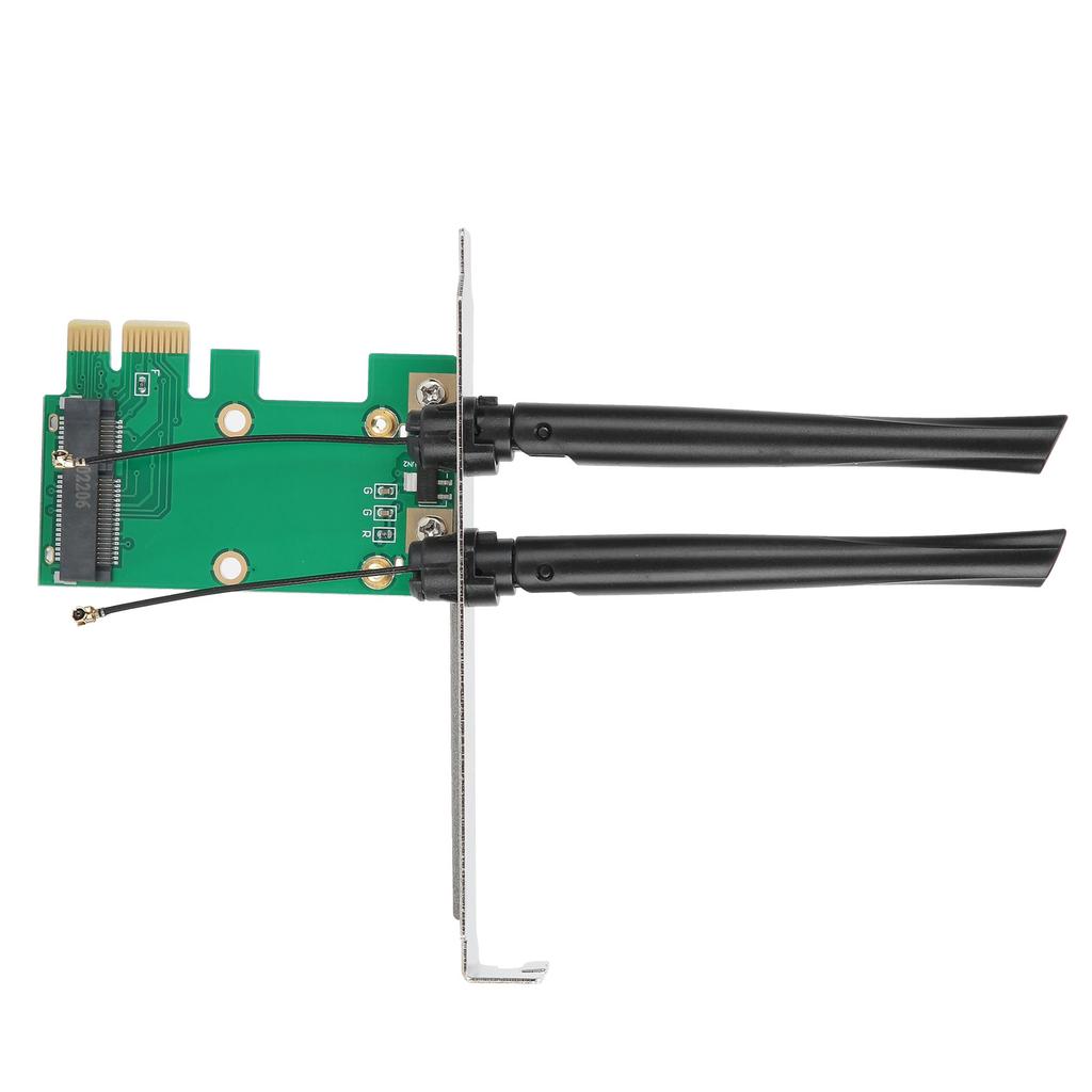Mini PCIE To PCIE Adapter Card Wireless Wifi Desktop Computer Network Converter(2DB Antenna )