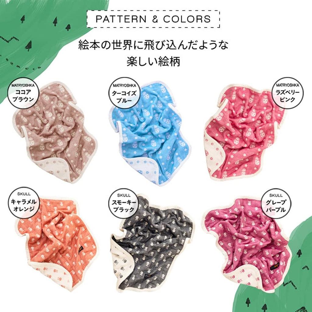 Emoor Gauze Half Made In Matryoshka Raspberry Pink 6-Layer Blanket, Size, Japan, 100% Cotton, Washable, Pattern,