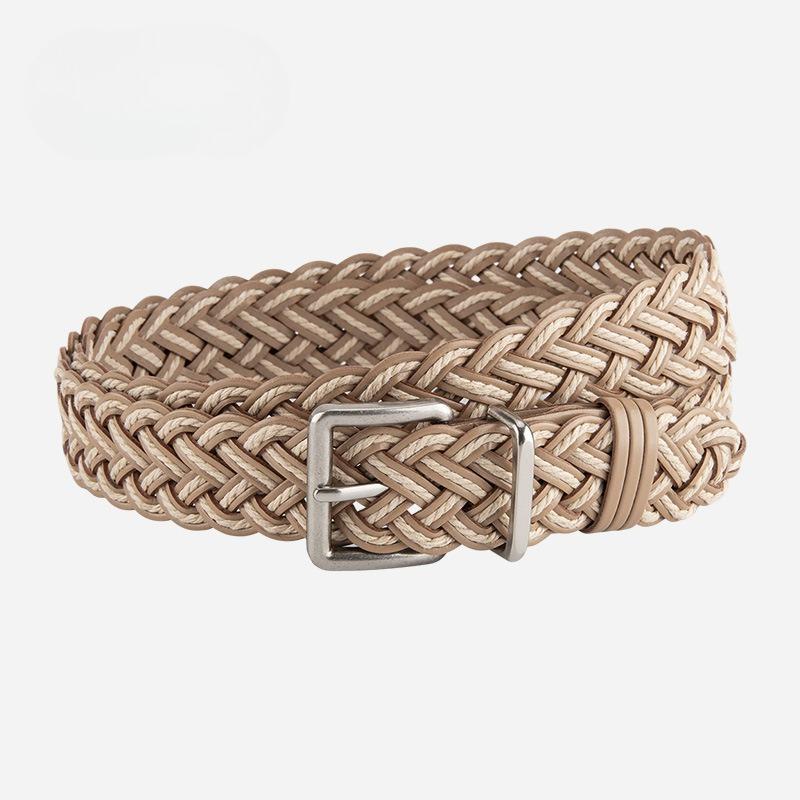 

Новый плетеный вручную женский пояс для платья, декоративный широкий женский пояс 110cm