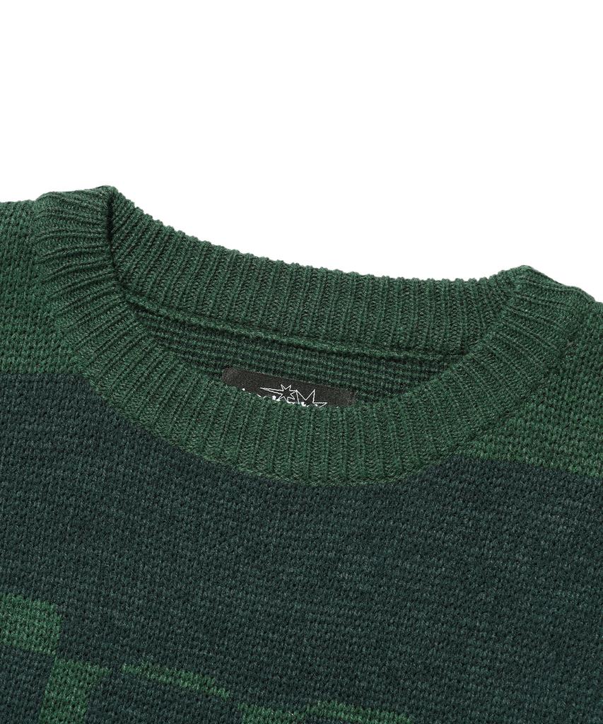 NICEGHOSTCLUB Stripe Psycho Knit_Green(Ng2Efuk600A)