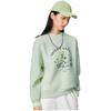 Li-Ning Sports Trend Series Floral Print Crew Neck Pullover Sweatshirt Women Tops Turquoise White AWDS918-2