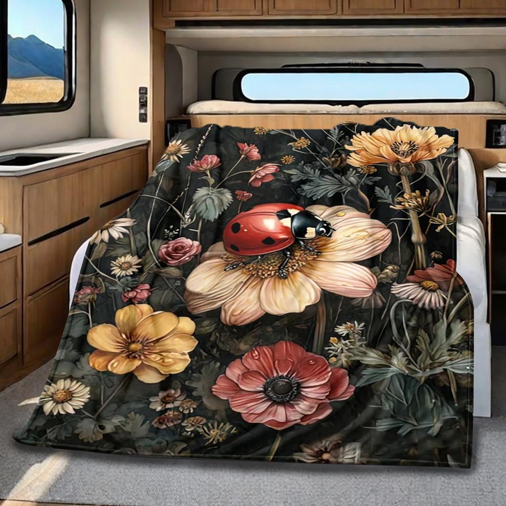 1PC Floral Animal Heart Blanket Soft Comfortable All Seasons Perfect Sofa Office Travel Home Gift Idea