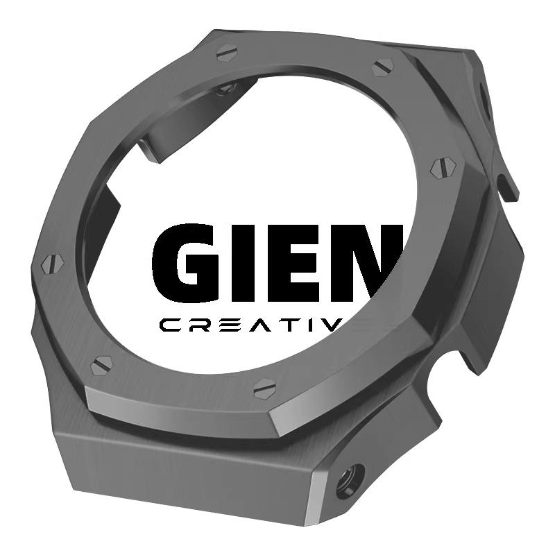 GA2100 Vysoce kvalitní pouzdro Pro sérii Casio GA2110 Dubový statek 2. generace Pevné modifikované pouzdro a řemínek z nerezové oceli