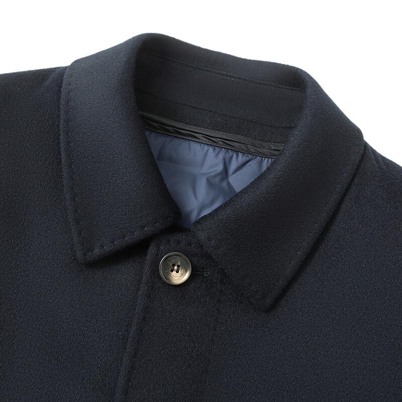 FAPAI Men's Merino Wool & Cashmere Blend Business Overcoat