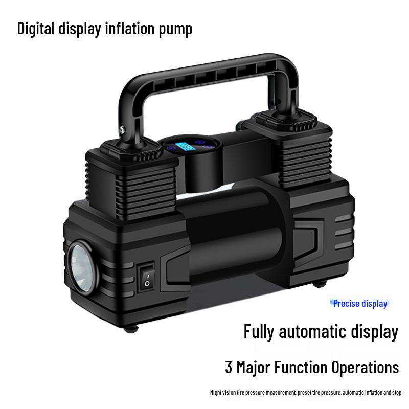 

Портативный умный цифровой автомобильный воздушный насос 12 В с дисплеем и аварийным ремонтом шин