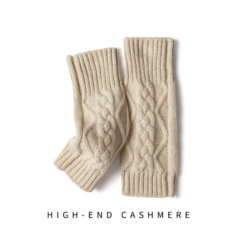 Gloves Cashmere New Style Unisex Short Elbow Protector Windproof and Cold Inner Wear Warm Knitted