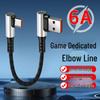 0,25 m Vinkel Type-C Superrask Ladekabel – 0,5 m Bil-/Datakabel for Powerbanks og Mobilspilling