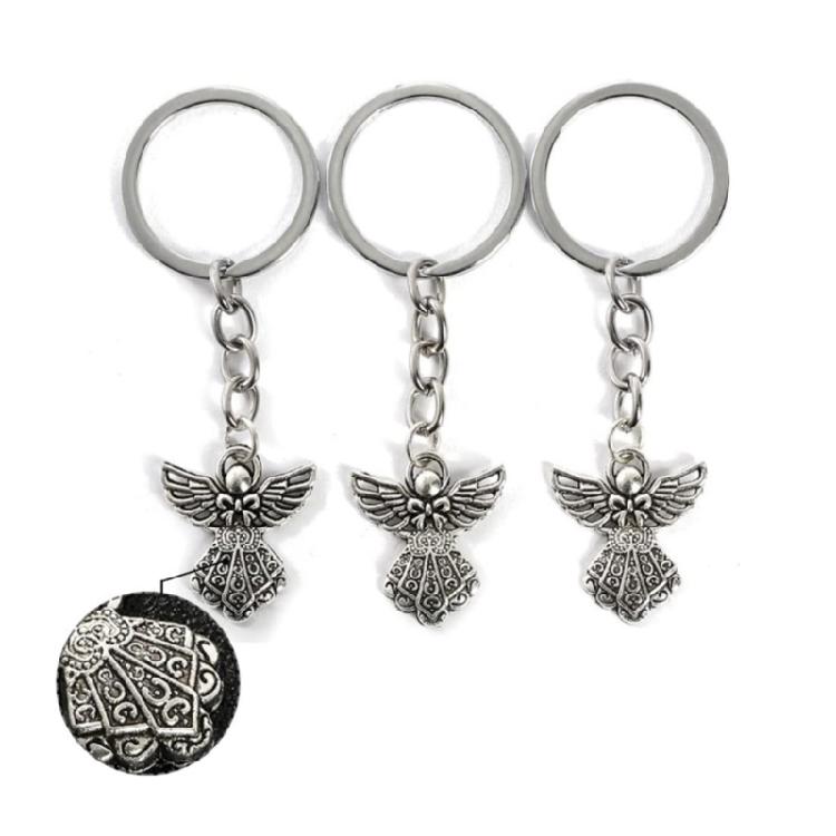 30Pcs/set Novel Fashion Angel Keyrings Alloy Pendant Wedding Birthday Party Gift
