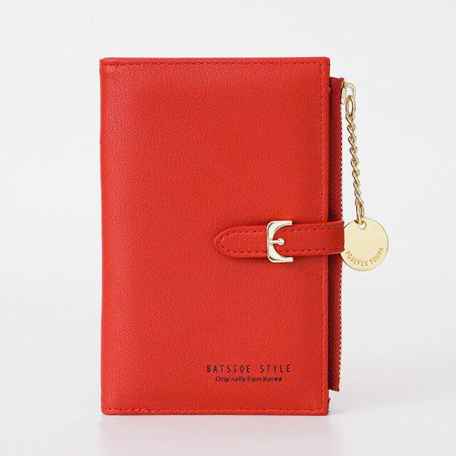 Chain Mini Women Wallet Zipper Short Purse Card Holder Coin Pocket Female Leather Wallet Carteira
