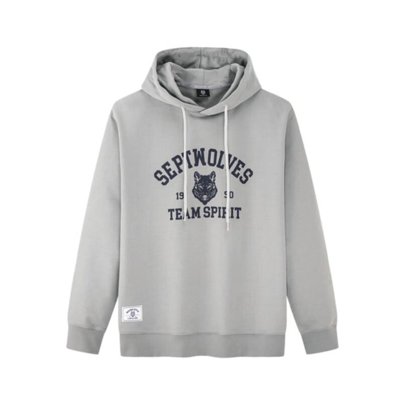 SEPTWOLVES Men's Varsity Wolf Logo Hooded Sweatshirt