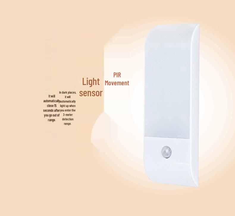 USB Rechargeable LED Motion Sensor Cabinet Light for Bedroom, Corridor, or Wardrobe