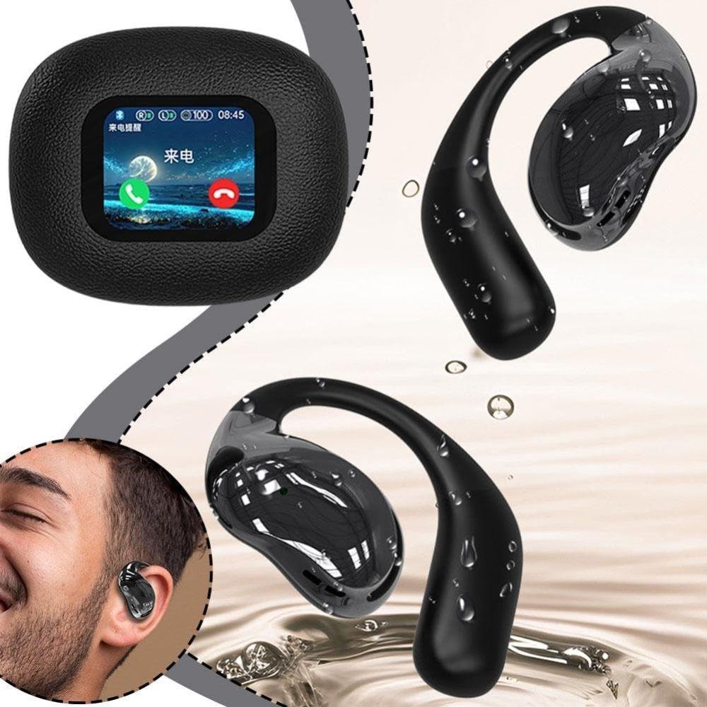 Touch Screen Bluetooth 5.4  Earphones True Wireless Open Ear Earbuds Bluetooth 5.4 IPX5 Waterproof Wireless Headphones for Workout/Running