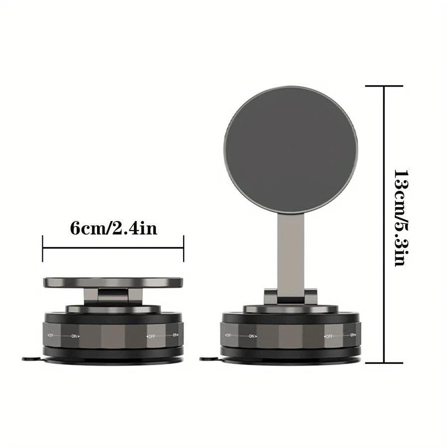 360° Foldable Vacuum Magnetic Phone Holder, Magnetic Car Phone Mount, Hands-Free Suction Cup Phone Holder for Smooth Surface/Car