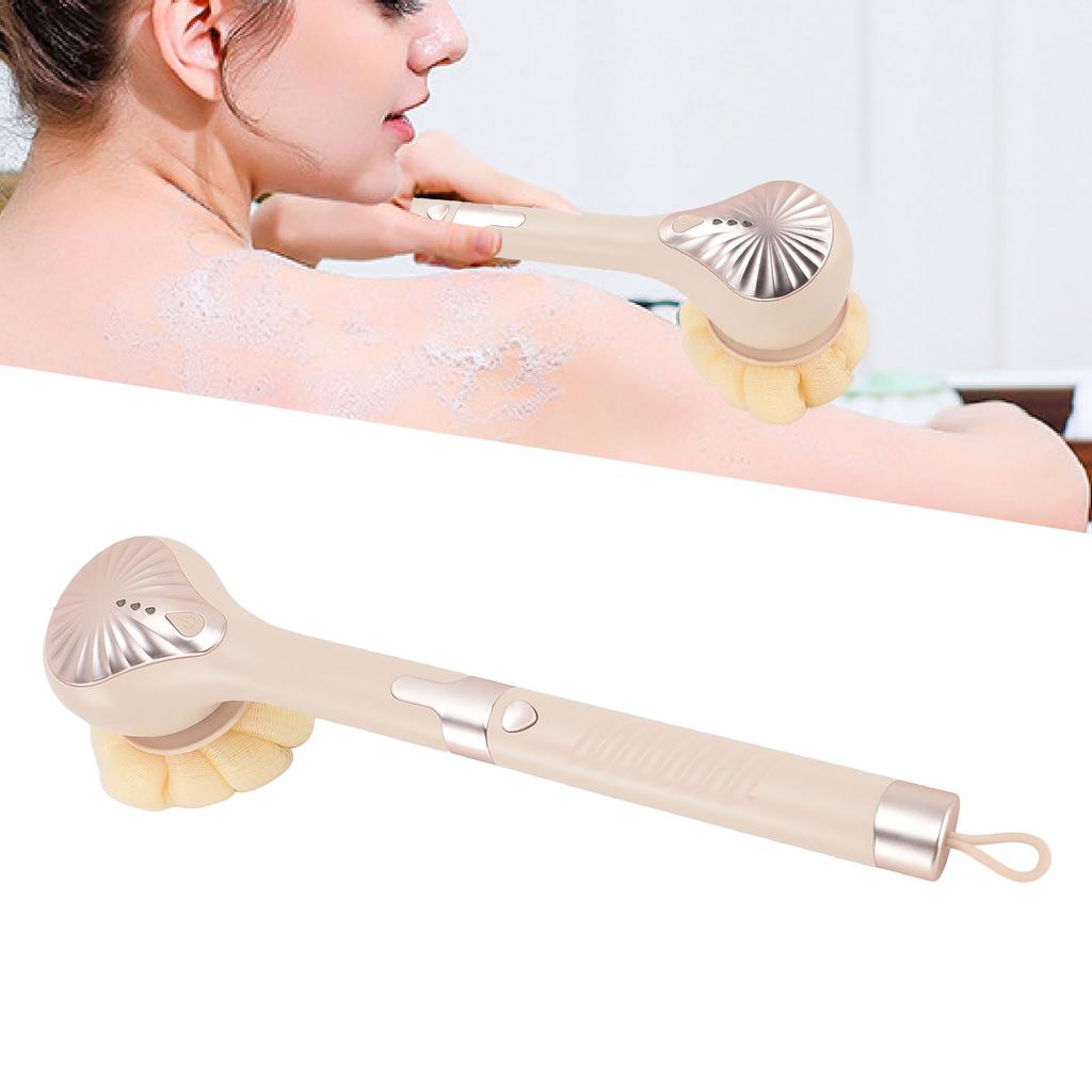Electric Body Brush 6 Hds 3 Speeds Detachable Handle IPX6 Rechargble Shower Body Scrubber Brush