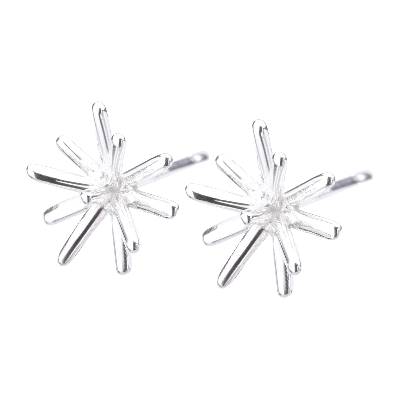 

LOKUMI Earrings Made in Japan Sterling Silver 925 Engraved Sparkle Stud Earrings Sterling Silver Silver 925 Small Star Spark Simple Popular Nickel