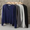 2025 Autumn/Winter Men's Casual Korean Style V-Neck Cardigan Sweater