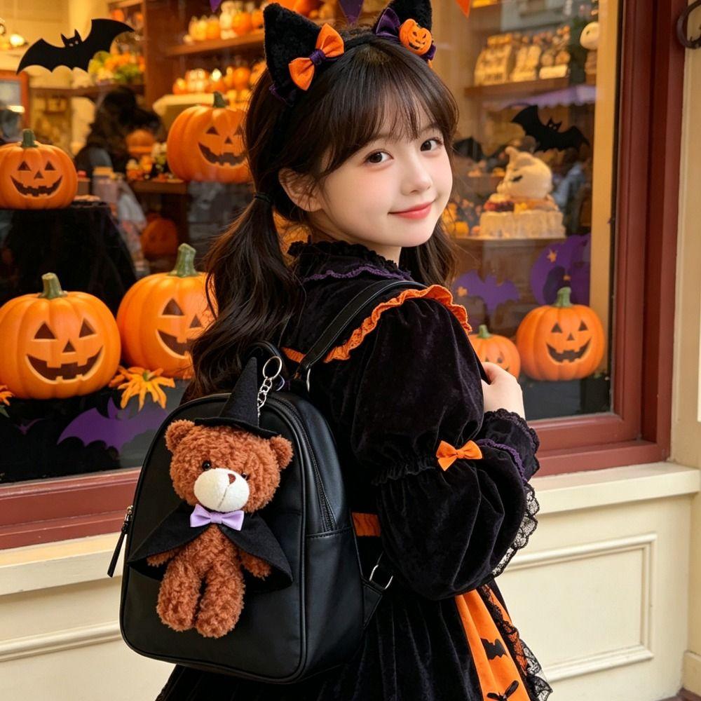 DIY Halloween Plush Pendant Kawaii Bear Plush Doll Little Bear Plush Keychain  Phone Accessories