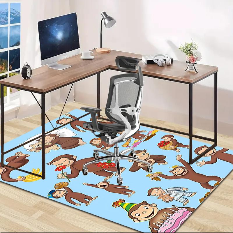 1pc Curious George (7) Design Area Rug - Non-Slip, Soft & Cozy Floor Mat for Living Room, Bedroom, Office - Indoor/Outdoor Decorative Carpet
