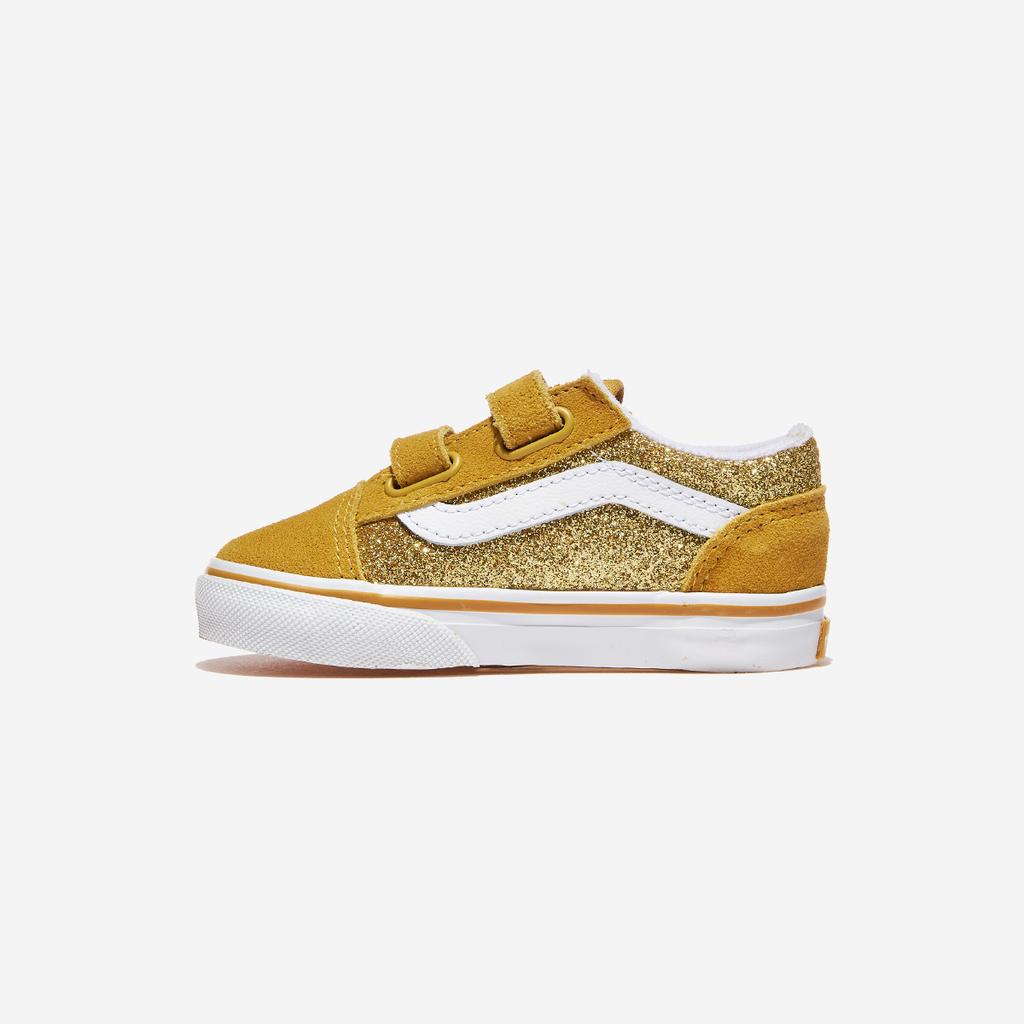 [Vans] Old School Velcro - Glitter Champagne Gold, VN000CPZDFC, 1010110156, Popular Korean Shoes