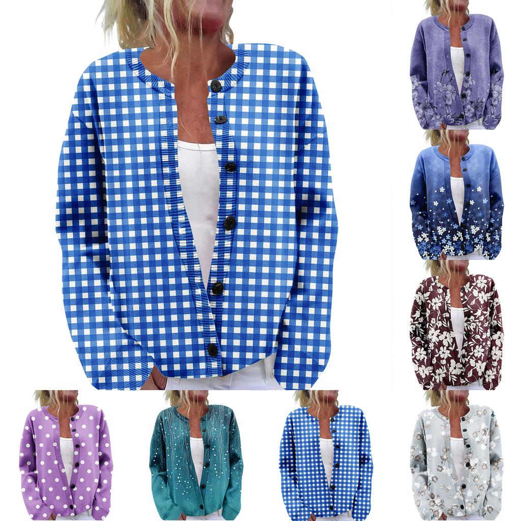 Damesweater Søt Morsom Trykk Genser Høst Og Vinter Langermet Strikket Genser