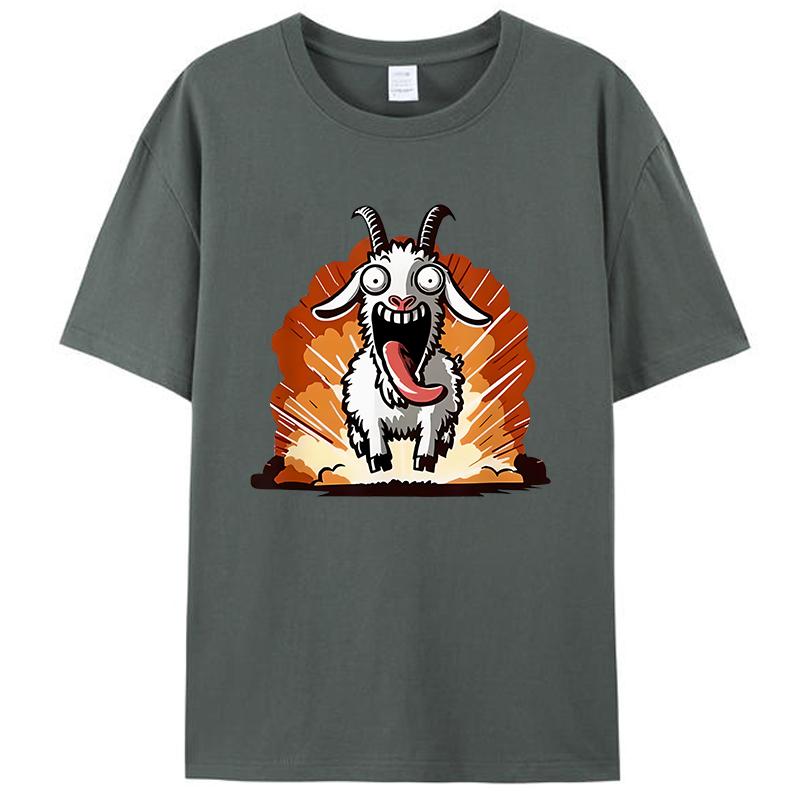Crazy Goat Simulator Men's T-Shirt Women Tee Shirts Tops