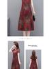 Elegant Xiangyun Satin Midi Dress for Mature Women - Fashionable Summer Wear