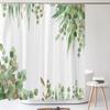 3D Tropical Green Plant Leaf Palm Cactus Bathroom Shower Curtain Home Decor Curtain Waterproof Fabric Shower Curtains With Hook
