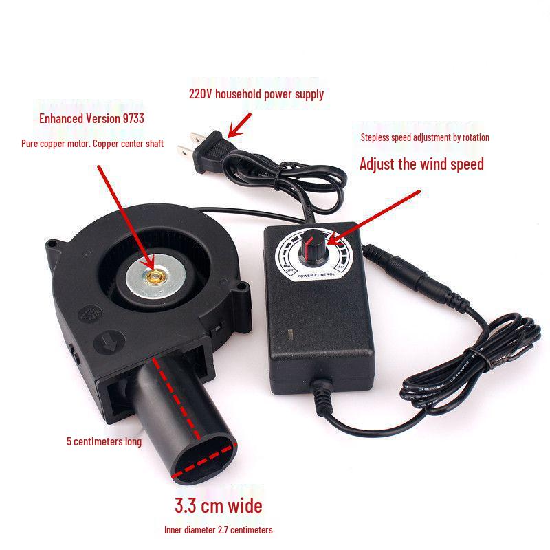 9733 Household 220V Silent Blower Fan for Waste Oil Stove Combustion Heating