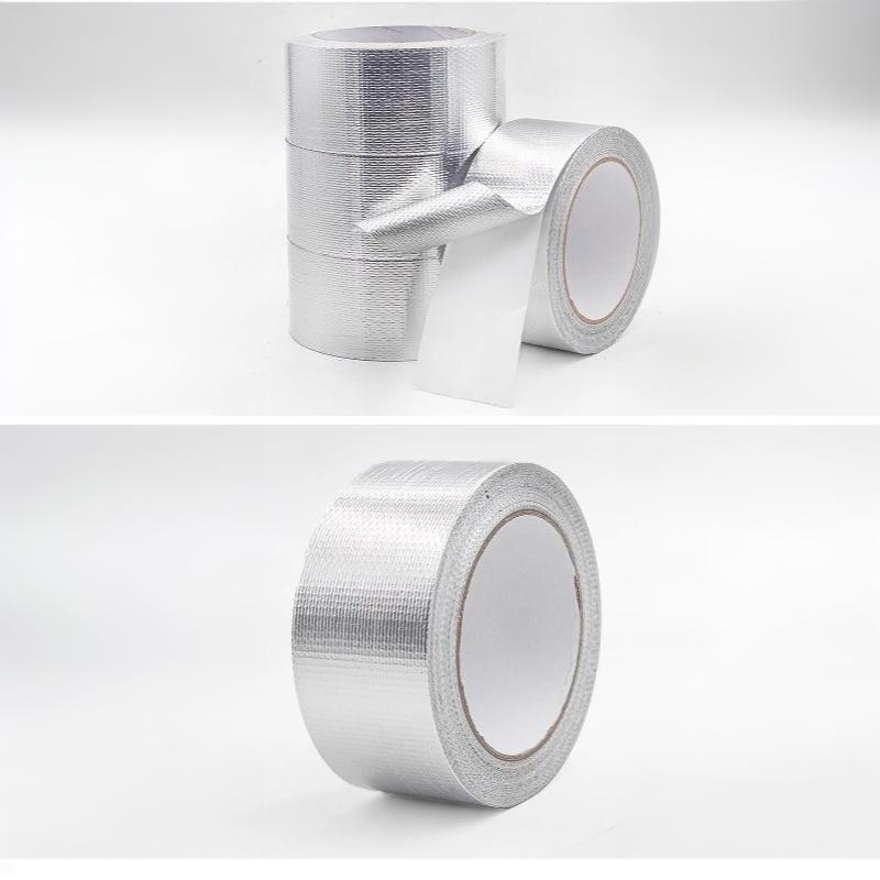 Exhaust Pipe Insulation Tape Exhaust Heat Tape Manifold Downpipe High Temperature Bandage Tape Silver Adhesive Tape