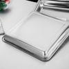 Stainless Steel Barbecue Tea Storage Serving Trays Rectangle Steamed Rice Sausage Plate Grill Meat Restaurant Metal Utensils 1Pc
