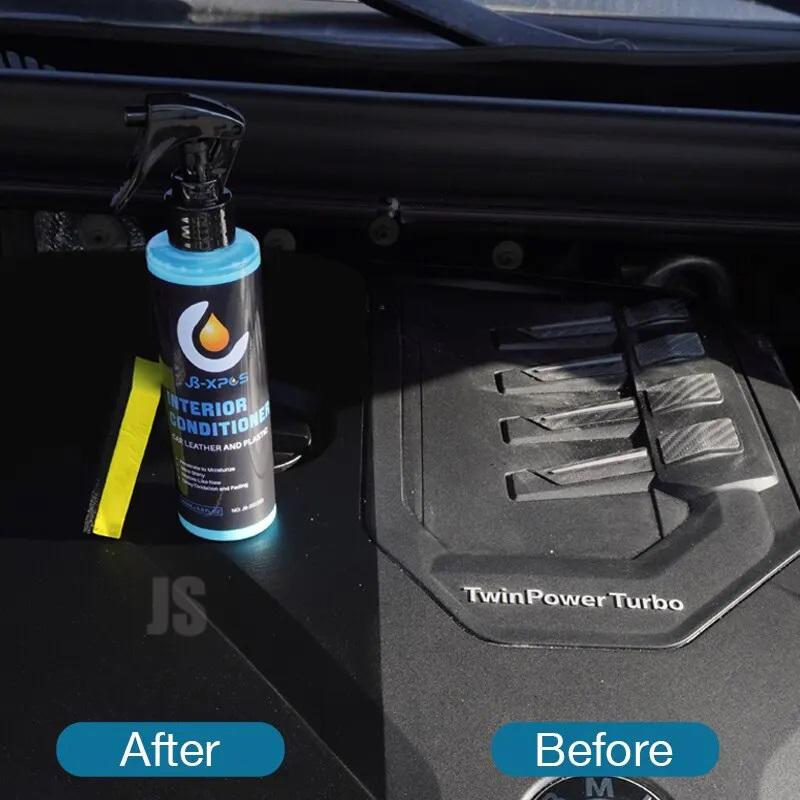 Plastic Leather Restorer Interior Trim Conditioner Polish Shine Cleaner Restore New Black Color Fading Repair Car Care Detail