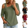 Top Casual Asimétrico de Manga Corta Bardot para Mujer