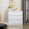 Commode 3 tiroirs - HOMCOM - Meuble de rangement épuré pour chambre - 80 x 39 x 73 cm