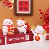 There Are Various Types of Home Decorations Such As The Lucky Cat Ornaments, Festive Tablecloths, and Resin Handicrafts for The Entrance Hall