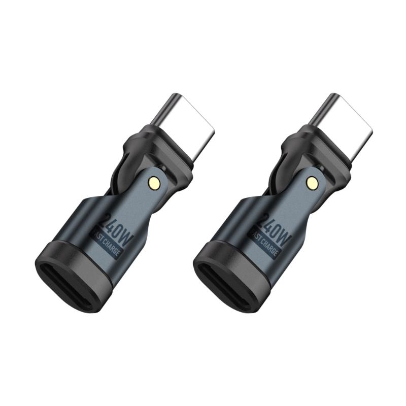 

Flexible Swivels PD240W USB C Adapter Connectors Quick Charging 5A Output Highly speed 480Mbps Data Syncing For Gaming