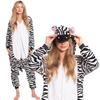 Piżama damska kombinezon kigurumi onesie strój zebra biało czarna 175-185 xl