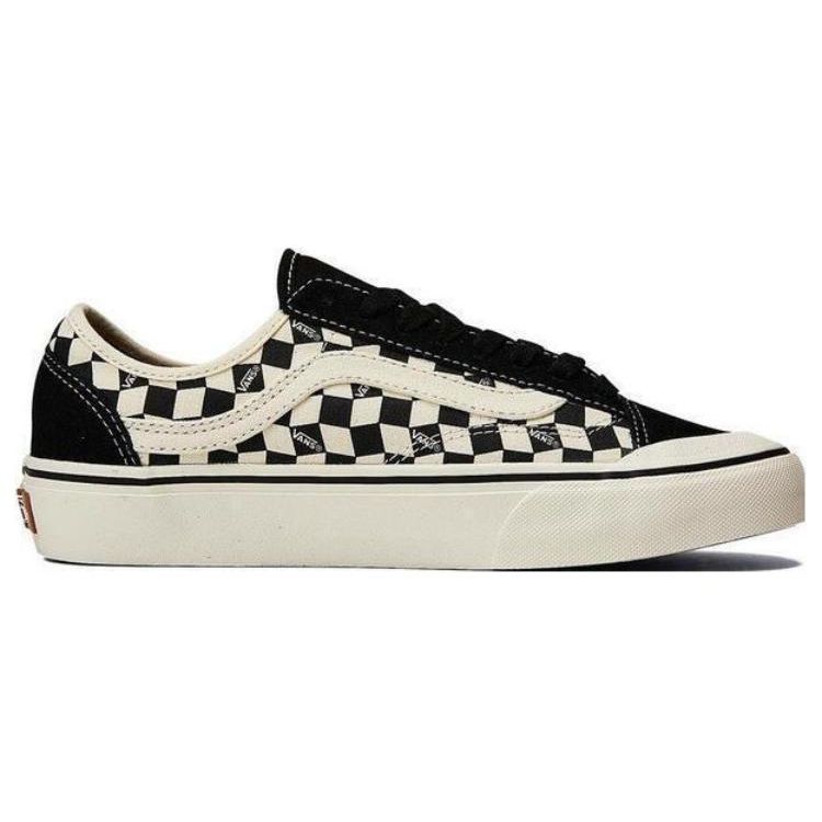 Vans Style 136 Comfortable Versatile Trendy Low-Top Skate Shoes Unisex Sneaker Black White VN000DNCKIG