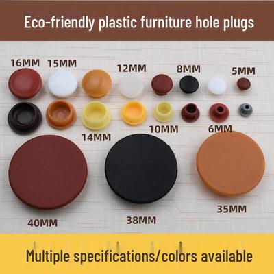 Plastic Furniture Screw Hole Cover - Decorative Round Plug