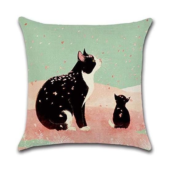 Cushion Cover, Scandinavian Set of 4, 45x45, Flax, Simple, Cushion Cover, Stylish, Classic, Sofa Backrest, Body Pillow, For Car, Interior Decoration,