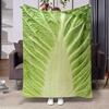 Giant Cabbage Cross Section Throw Blanket Soft Plush Fleece Novelty Vegetable Print Flannel Blanket for Sofa Couch Bed