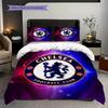 Chelsea Football Club Emblem Display Three-piece set (1 * duvet cover + 2 * pillowcase, without core) 2D Flat Christmas birthday gift