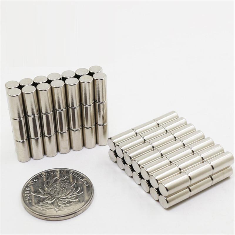 Magnes neodymowy żelazowo-borowy 5x20mm niklowany cylindryczny - magnes okrągły o wysokiej wytrzymałości