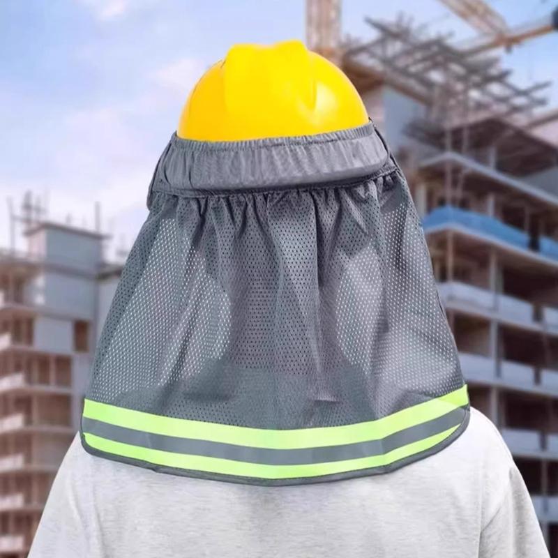 High Visibility Adjustable Sun Cover for Helmet Hat Lightweight Polypropylene Construction 4 Color
