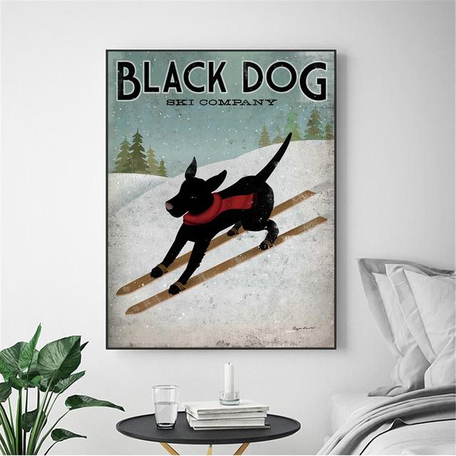 

Животное Абстрактная живопись Ретро постер Черная собака Катание на лыжах Желтая собака Золотой ретривер Комната Украшение дома Настенное искусство Граффити Лодка 21cm×30cm NoFrame