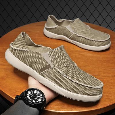 Fashion New Arrival Comfortable Casual Shoes Spring Summer Lightweigh Mens Canvas Shoes For Men Slip-On Brand Fashion Flat Loafers Shoes