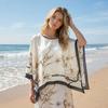 Loose Fit Poncho Cloak Thin Scarf Printed Comfortable Simulated Silk Pullover Sun Protection Polyester Versatile Scarves Women